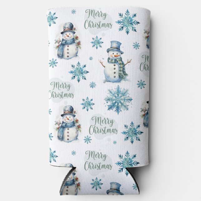 Rafraîchisseur Pour Canette Slim Christmas Snowman (Recto)