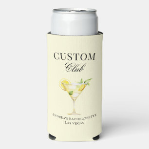 Rafraîchisseur Pour Canette Slim Citron Cocktail Luxe Social Club Personnalisé