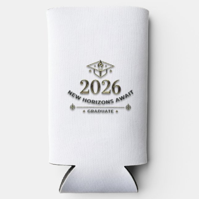 Rafraîchisseur Pour Canette Slim Class of 2026 / Graduación 2026 Enfriador de Latas (Recto)