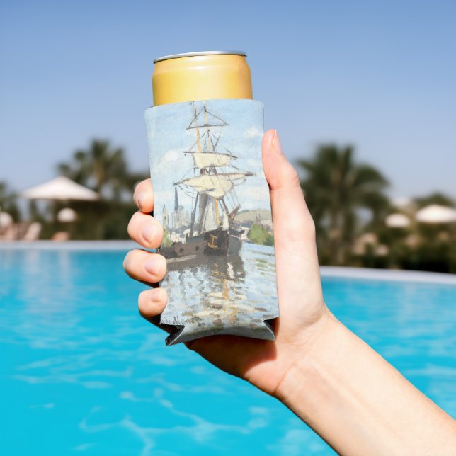 Rafraîchisseur Pour Canette Slim Claude Monet. Navires à cheval sur la Seine à Roue (Piscine in situ)