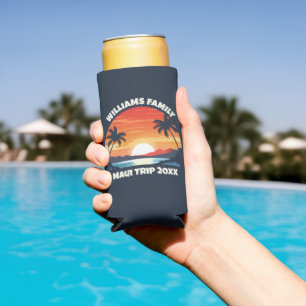 Rafraîchisseur Pour Canette Slim Cool de voyage sur mesure Sunrise Palm Trees