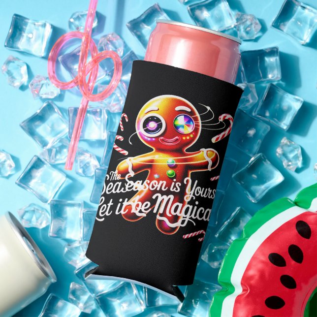 Rafraîchisseur Pour Canette Slim Cosmic Gingerbread Insulated Cooler Magical Holida (Été in situ)
