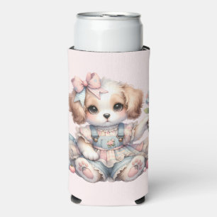 Rafraîchisseur Pour Canette Slim Cosy Kawaii Cottagecore Farmcore Chiot Style