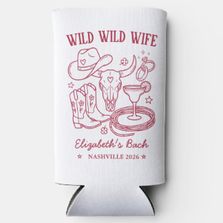 Rafraîchisseur Pour Canette Slim Cowgirl de l'Ouest Sauvage Sauvage Enterrement de 