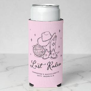 Rafraîchisseur Pour Canette Slim Cowgirl disco rose dernier rodéo enterrement de vi