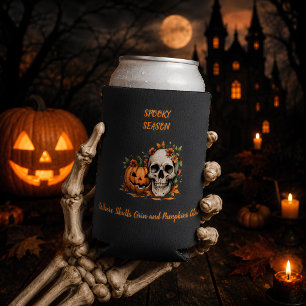 Rafraîchisseur Pour Canette Slim Crâne de citrouille de saison effrayante Halloween