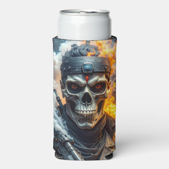 Rafraîchisseur Pour Canette Slim Crâne de la Mort (Seltzer Recto)