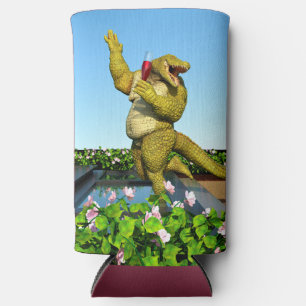 Rafraîchisseur Pour Canette Slim Crocodile drôle Champagne Fête Piscine Art