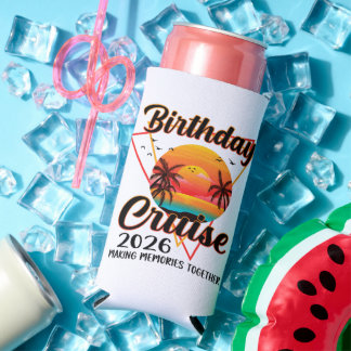 Rafraîchisseur Pour Canette Slim Croisière d'anniversaire 2026 Créer des souvenirs