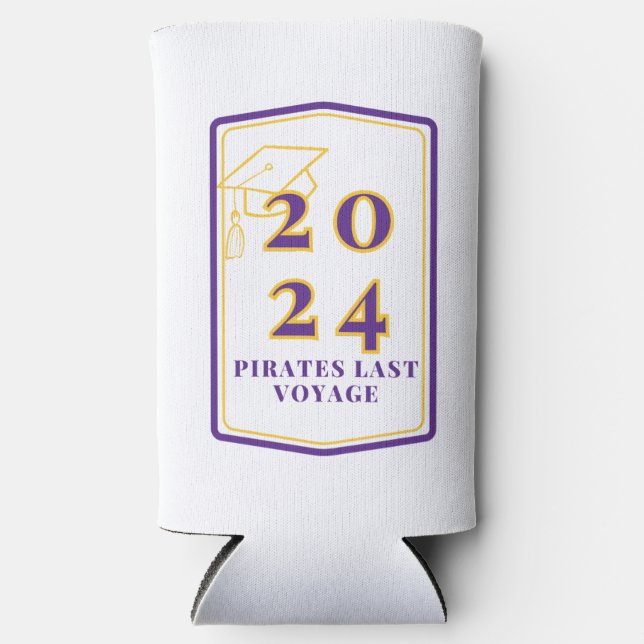 Rafraîchisseur Pour Canette Slim Croisière d'été 2024 White Koozie (Recto)