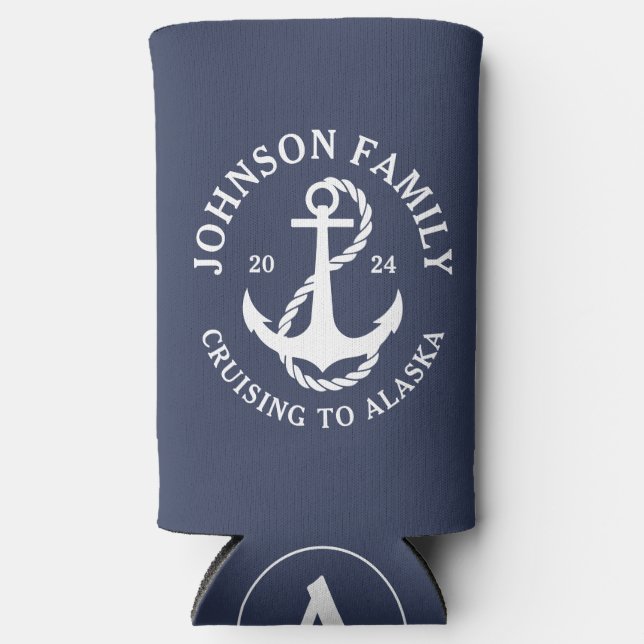 Rafraîchisseur Pour Canette Slim Croisière sur la faune de la famille de l'Alaska p (Recto)