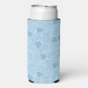Rafraîchisseur Pour Canette Slim Cute confiture artisanale poisson motif bleu arriè