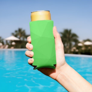 Rafraîchisseur Pour Canette Slim Dégradé de vert clair motif de maille géométrique