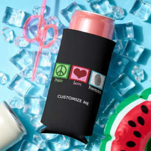 Rafraîchisseur Pour Canette Slim Département de médecine légale Peace Love