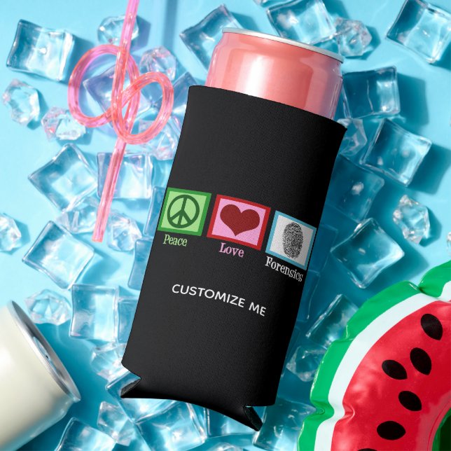 Rafraîchisseur Pour Canette Slim Département de médecine légale Peace Love (Été in situ)