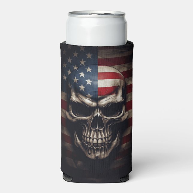 Rafraîchisseur Pour Canette Slim Drapeau américain (Seltzer Recto)