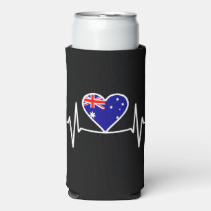 Rafraîchisseur Pour Canette Slim Drapeau Australie Battement de coeur
