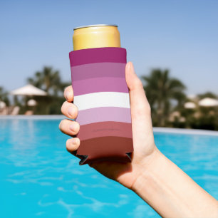Rafraîchisseur Pour Canette Slim Drapeau de fierté lesbienne de SlipperyJoe féminin