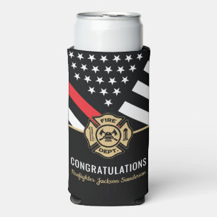 Rafraîchisseur Pour Canette Slim Drapeau du département des pompiers pour la fête d
