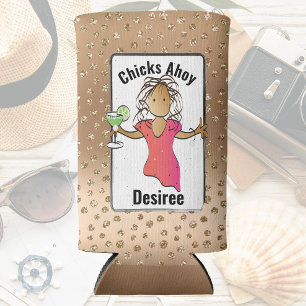 Rafraîchisseur Pour Canette Slim Drôle Dit Filles Voyage Parties scintillant Poussi