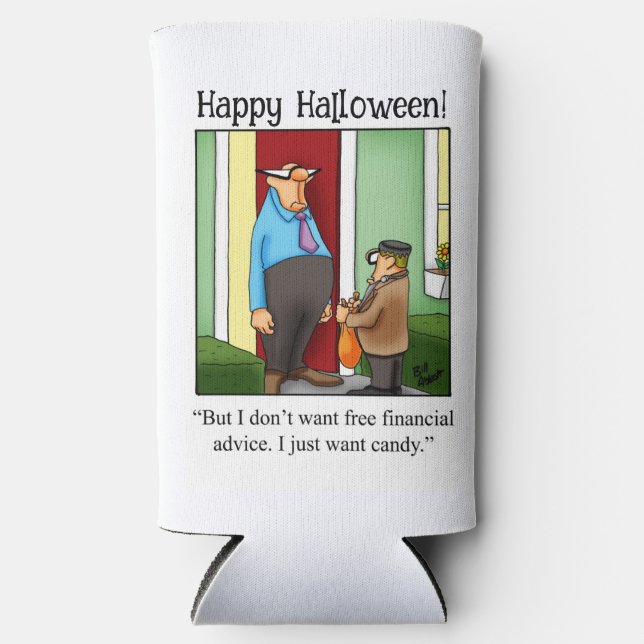 Rafraîchisseur Pour Canette Slim Drôle Halloween Humour peut refroidir cadeau (Recto)