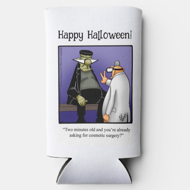 Rafraîchisseur Pour Canette Slim Drôle Halloween Humour peut refroidir cadeau (Recto)