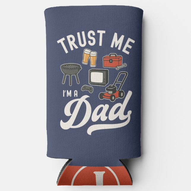 Rafraîchisseur Pour Canette Slim Drôle Papa Joke Cadeau pour Fête des pères Hommes  (Recto)