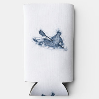 Rafraîchisseur Pour Canette Slim Dynamic Whitewater Kayaker Line Art