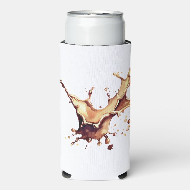 Rafraîchisseur Pour Canette Slim Éclaboussure de café (Seltzer Recto)