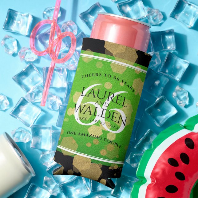 Rafraîchisseur Pour Canette Slim Élégant 66ème anniversaire de Mariage Titanite (Été in situ)