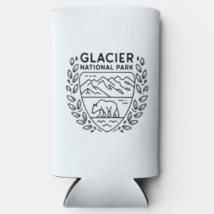 Rafraîchisseur Pour Canette Slim Emblème de l'ours du parc national des Glaciers