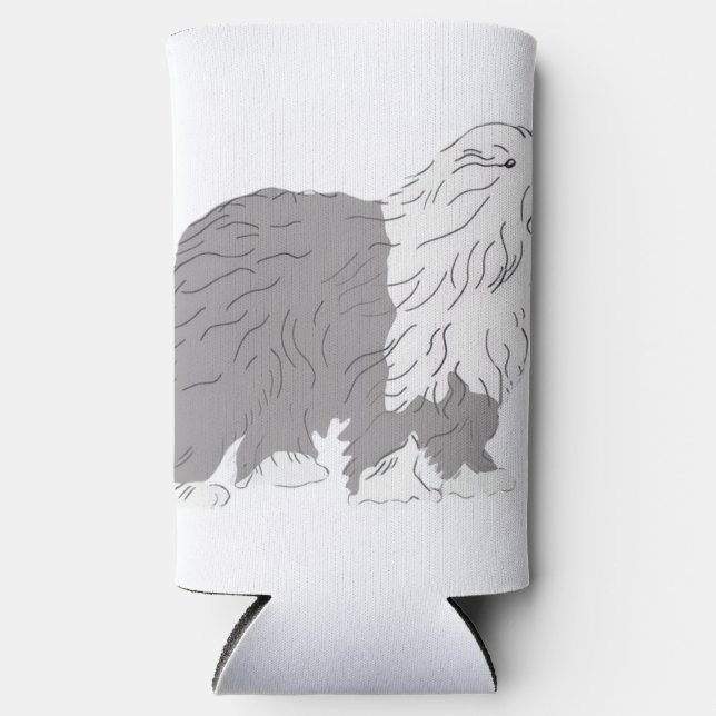 Rafraîchisseur Pour Canette Slim English Sheepdog (Recto)