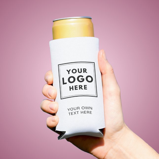 Rafraîchisseur Pour Canette Slim Entreprise de texte de logo simple (Simple & stylish..get your company branding on these custom logo can coolers. Perfect for business!)