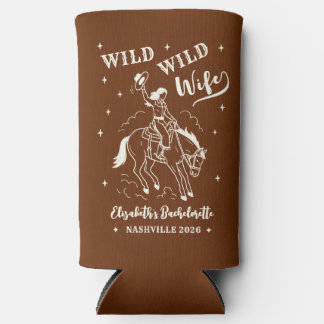 Rafraîchisseur Pour Canette Slim Épouse Cowgirl Sauvage Sauvage Enterrement de Vie 