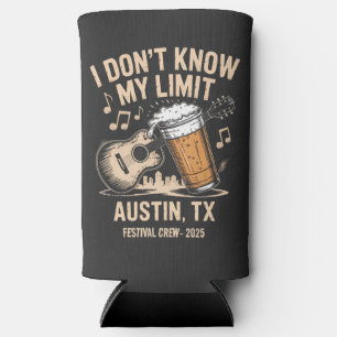 Rafraîchisseur Pour Canette Slim Équipe de festival Austin personnalisée vintage am