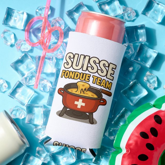 Rafraîchisseur Pour Canette Slim Équipe Fondue Suisse (Été in situ)