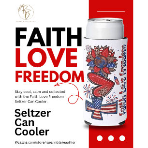 Rafraîchisseur Pour Canette Slim Faith Love Freedom Refroidisseur de Canette de Boi