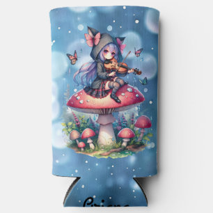 Rafraîchisseur Pour Canette Slim Fée en Sweat - shirt à capuche Jouer de l'alto sur