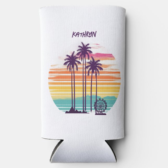 Rafraîchisseur Pour Canette Slim Festival de musique Bachelorette Tropical (Recto)