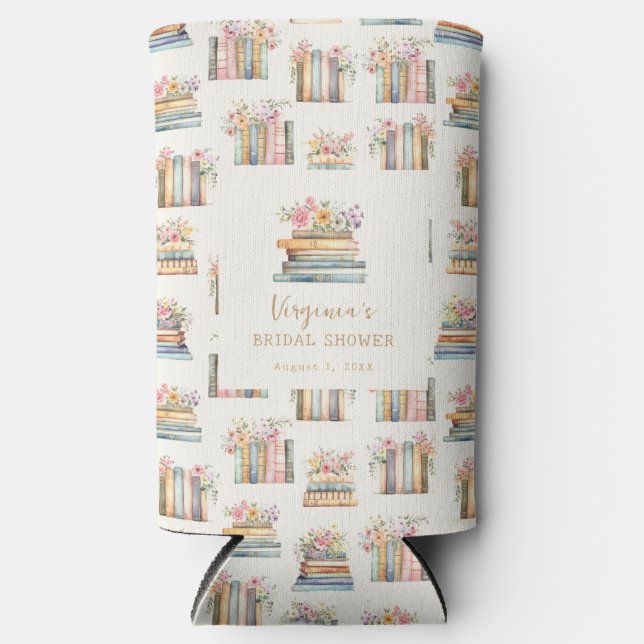 Rafraîchisseur Pour Canette Slim Fête des mariées fleur sauvage Books (Recto)