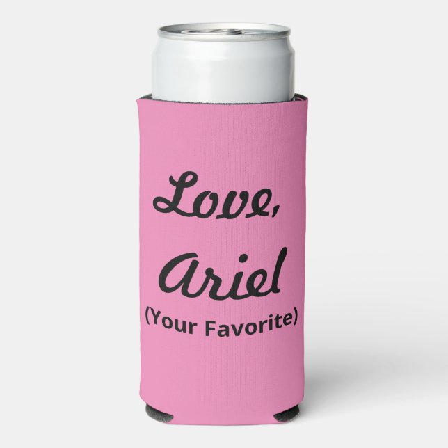 Rafraîchisseur Pour Canette Slim Fête des Mères - Rose et Noir - (Seltzer Verso)