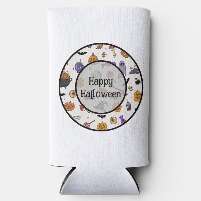 Rafraîchisseur Pour Canette Slim Fête d'Halloween (Recto)