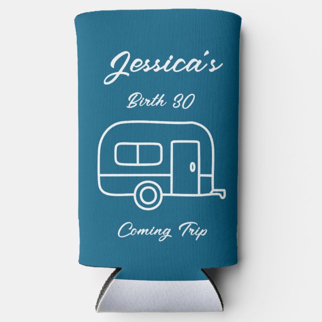 Rafraîchisseur Pour Canette Slim Fête Personnalisée Favoriser Sac Cadeau Vacation F (Recto)