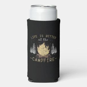 Rafraîchisseur Pour Canette Slim Feu De Campagne - La Vie Est Meilleure Par Le Feu 