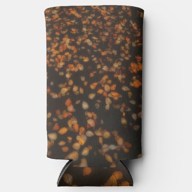 Rafraîchisseur Pour Canette Slim feuilles d'automne (Recto)