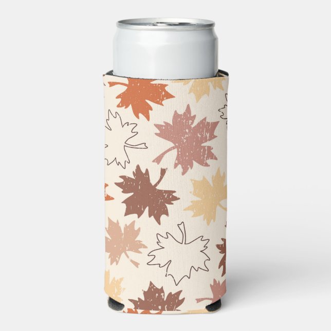 Rafraîchisseur Pour Canette Slim Feuilles d'érable d'automne, conception d'action d (Seltzer Recto)
