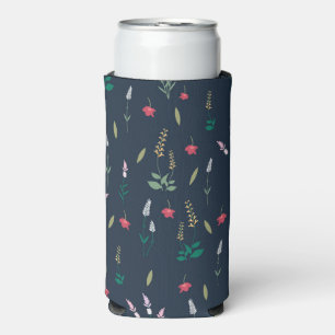 Rafraîchisseur Pour Canette Slim Fleur botanique aquarelle de printemps sans coutur