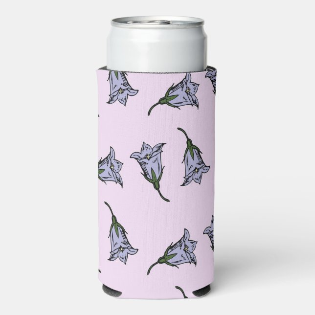 Rafraîchisseur Pour Canette Slim Fleur de sonnette violette rose (Seltzer Verso)