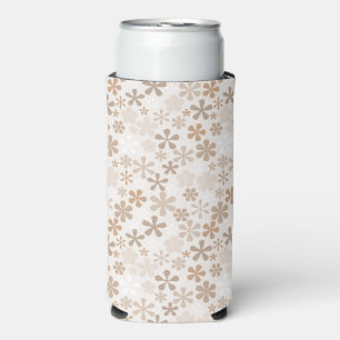 Rafraîchisseur Pour Canette Slim Fleurs de marguerite beige esthétique florale Dits