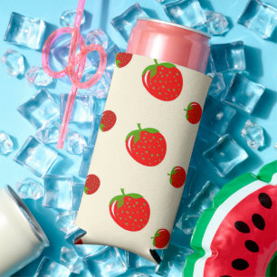 Rafraîchisseur Pour Canette Slim Fraise rouge rose
